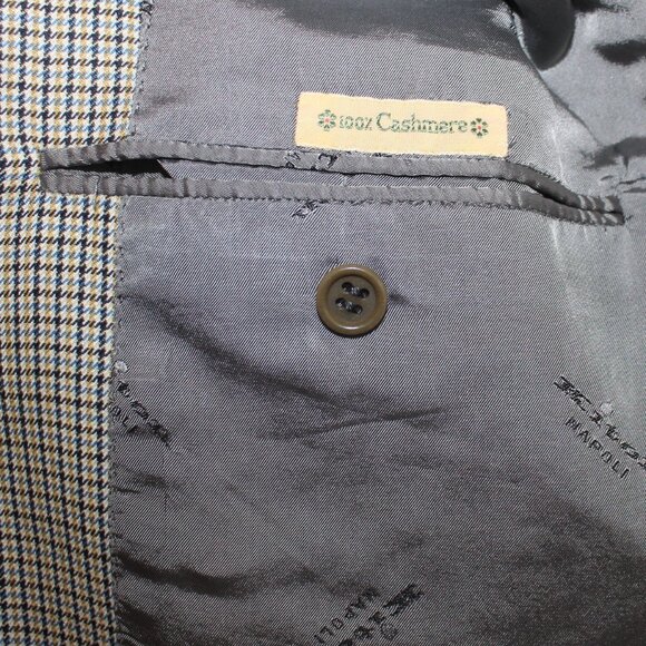 KITON plaid 100% Cashmere Lineden 3-button sport coat - Picture 6 of 8